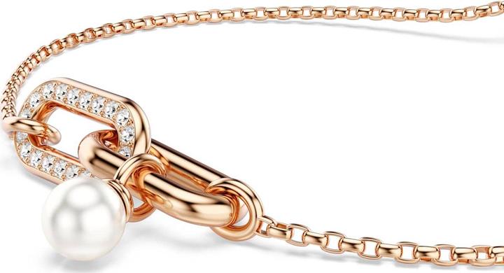 Image du produit Swarovski Constella Armband Kristallperle Rundschliff Weiss Roségold Legierungsschicht (24 cm, Métal Swarovski)