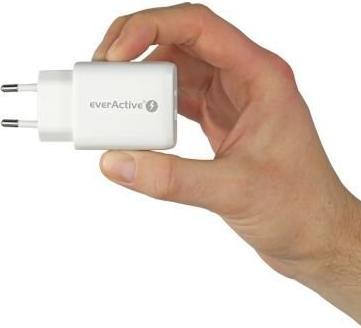 Actual product image Everactive SC-370Q Mains Charger with USB QC3.0 and USB-C PD PPS 25W (26 W, 1 portion)