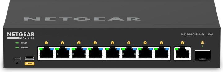 Actual product image Netgear M4250-9G1F-PoE+ (10 ports)