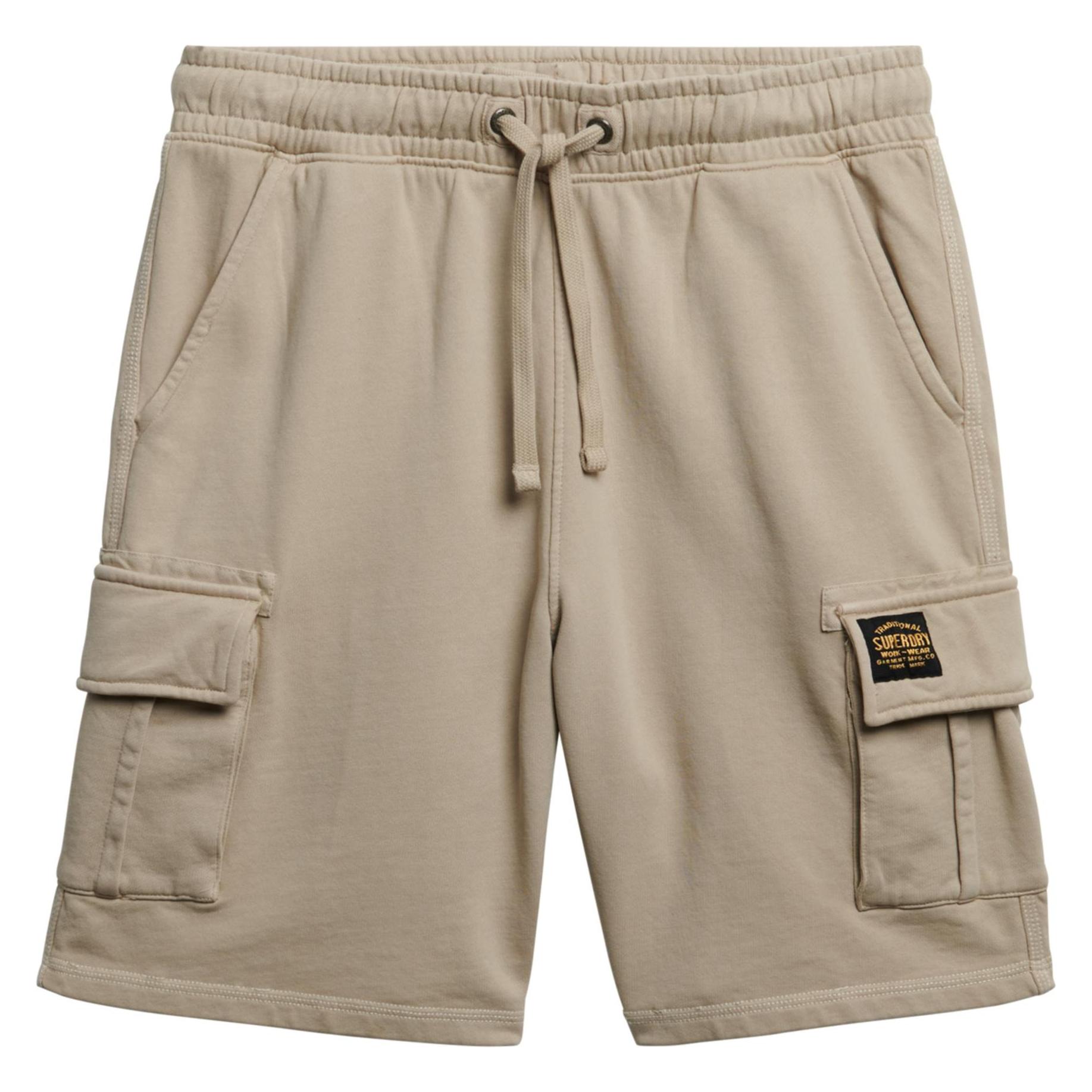 Superdry, Herren, Shorts, Cargoshorts Mit Kontrastnaht, Beige, (L)