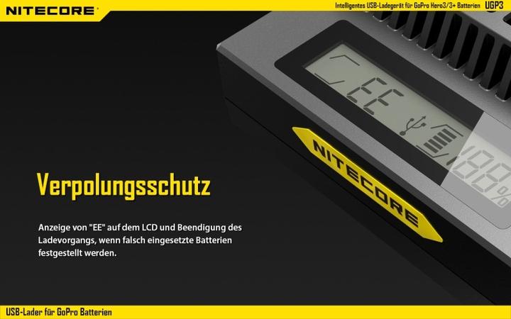 Produktbild Nitecore USB-Ladegerät UGP3 für GoPro HERO3/3+ Akk (Hero 3)