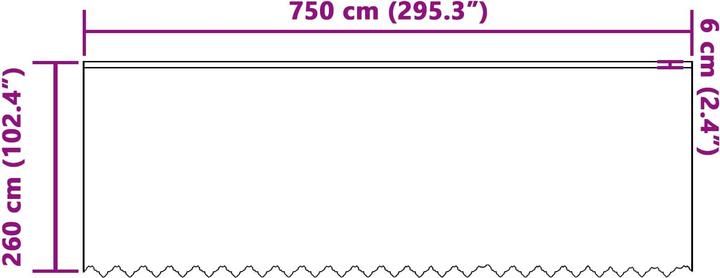 Produktbild vidaXL Lichtfilternde Vorhänge (750 x 260 cm)