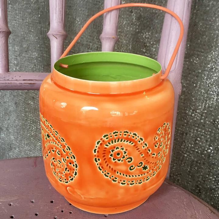 Actual product image Boltze Home Lantern Java Orange