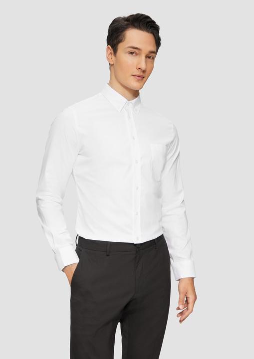 Immagine prodotto s.Oliver Hemd Tailored Fit: Elastisches Baumwollhemd mit Strukturmuster (40)