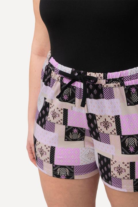Produktbild Ulla Popken Schlafshorts, 2er-Pack, gemustert/einfarbig, Elastikbund (42, 44)