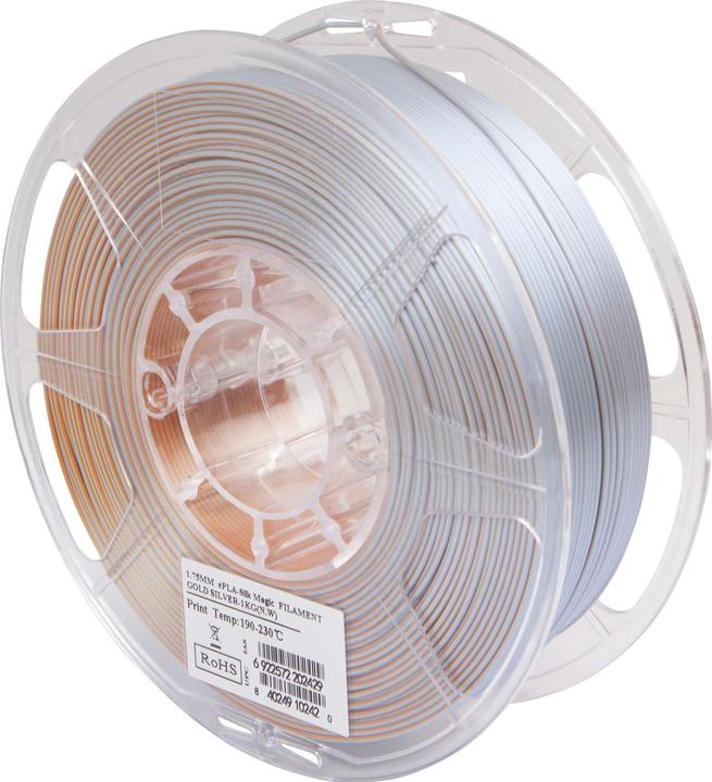 Immagine prodotto eSUN eSilk Magic-PLA filamento oro-argento 1,75mm 1Kg (PLA, 1.75 mm, 1000 g)