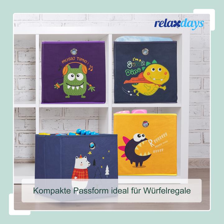 Actual product image Relaxdays 4x children's storage boxes