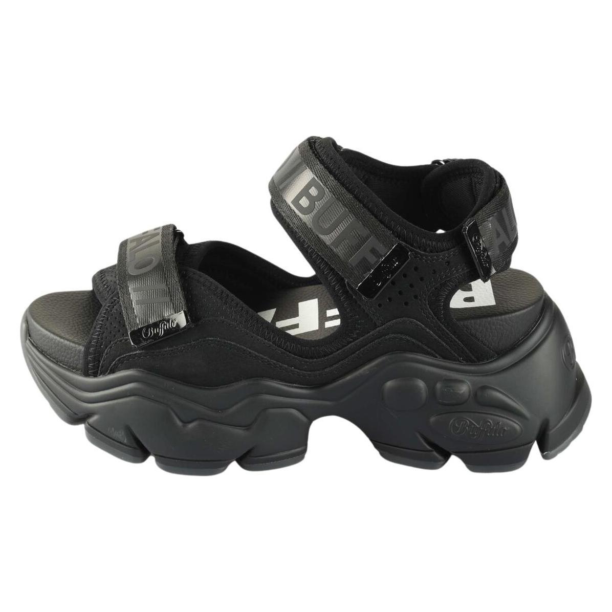 Buffalo, Damen, Sandalen, Sandalen Für En Binary 0 - Vegan Nappa/nubuck, Schwarz, (40)
