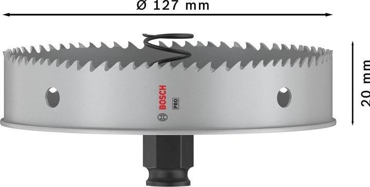 Immagine prodotto Bosch Professional Zubehör Sega a tazza PRO Sheet Metal PC Plus, 127 mm (127 millimetri)