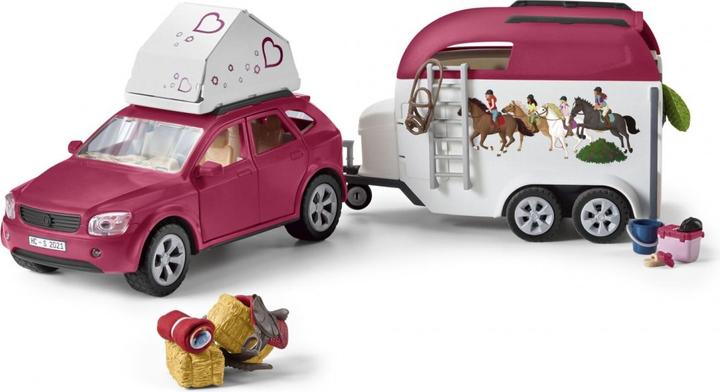 Productafbeelding Schleich Avontuur met auto en paardentrailer