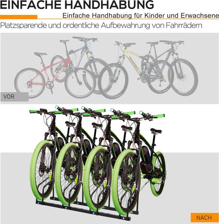 Image du produit Homcom Support de vélo avec 4 fixations