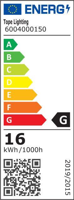 Energy Label Topex LED PANEL MODENA 16W 3000K B (1168 lm)
