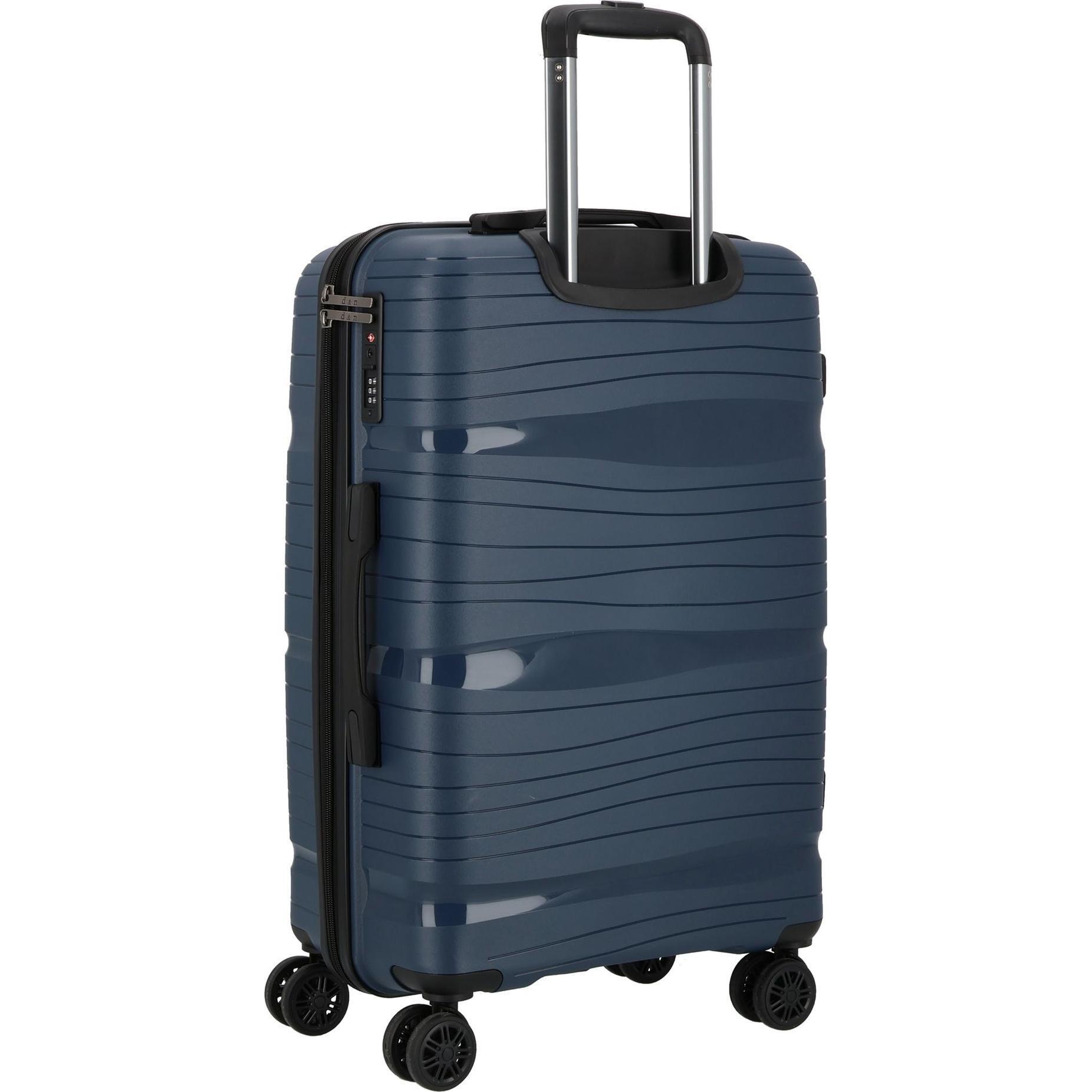 Thumbnail - D&N, Koffer, Travel Line 4300 4 Rollen Kofferset 3-teilig, Blau, (201 l, XL (ab 115l))