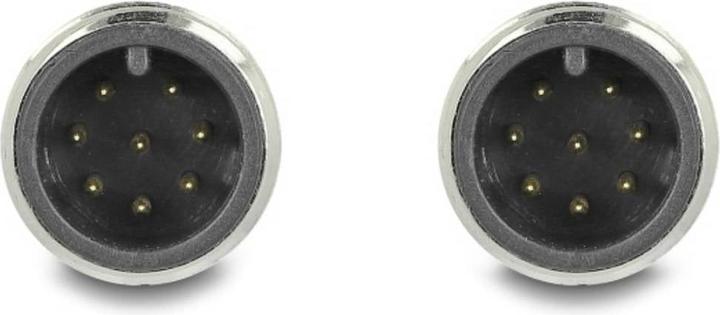 Actual product image Delock M12 cable A-coded 8 pin plug to plug PVC 1 m (S/FTP, CAT5e, 1 m)