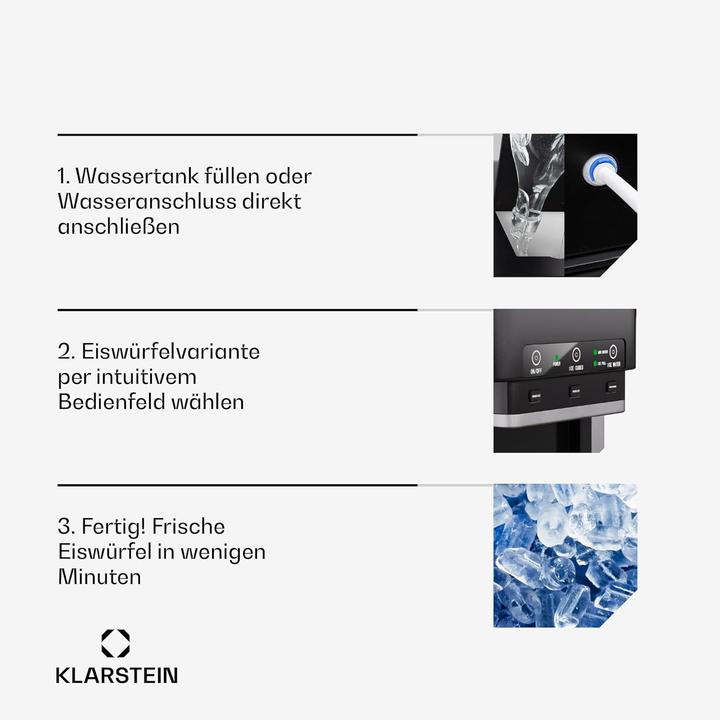 Produktbild Klarstein ArcticBlend 3in1 Eiswürfel- und Wasserspender mit Crushed Ice