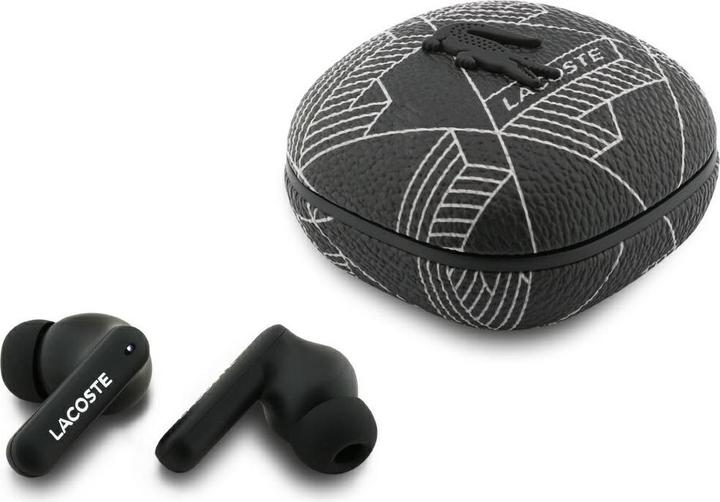 Produktbild Lacoste Earphones TWS Monogram The Blend Bluetooth ENC ANC black (ANC, 6 h, Kabellos)