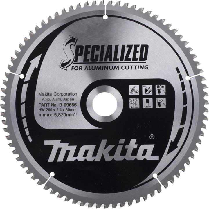 Makita Lame de scie circulaire au carbure de tungstène, Ø 260mm, 1 pièce