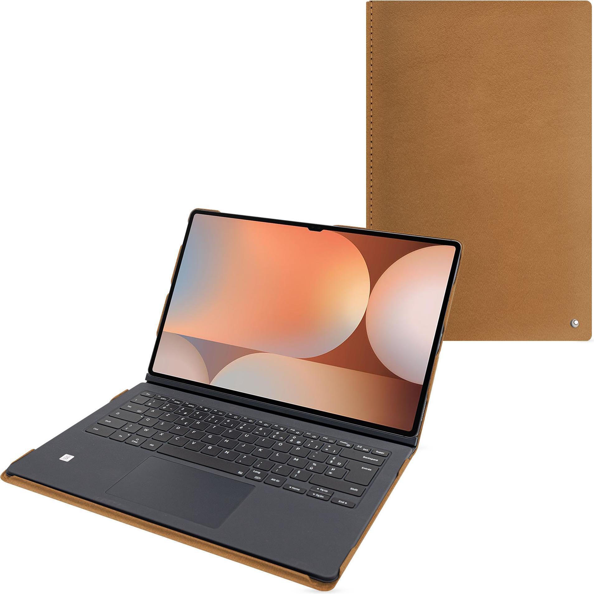 Noreve Samsung Galaxy Tab S10 Ultra Ledertasche kompatibel Book Cover Keyboard (Galaxy Tab S10 Ultra), Tablet Hülle, Bra...