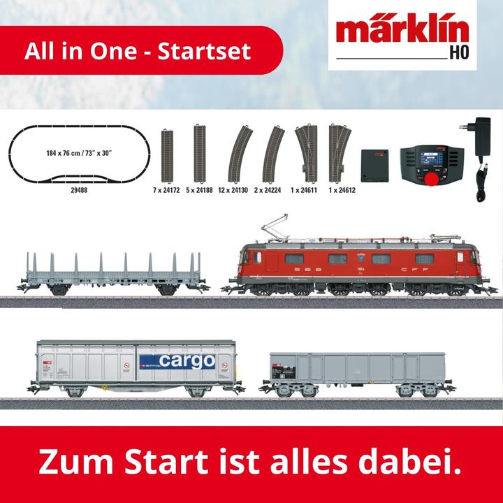 Actual product image Märklin Digital Starter Pack Swiss Freight Train with Re 620 (Track H0)