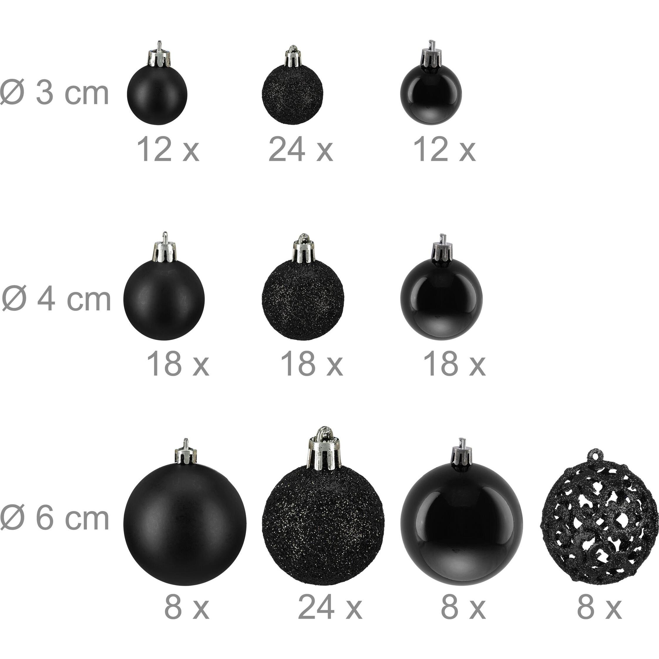 Thumbnail - Relaxdays, Christbaumschmuck, Weihnachtskugeln-Set (150 -teilig)