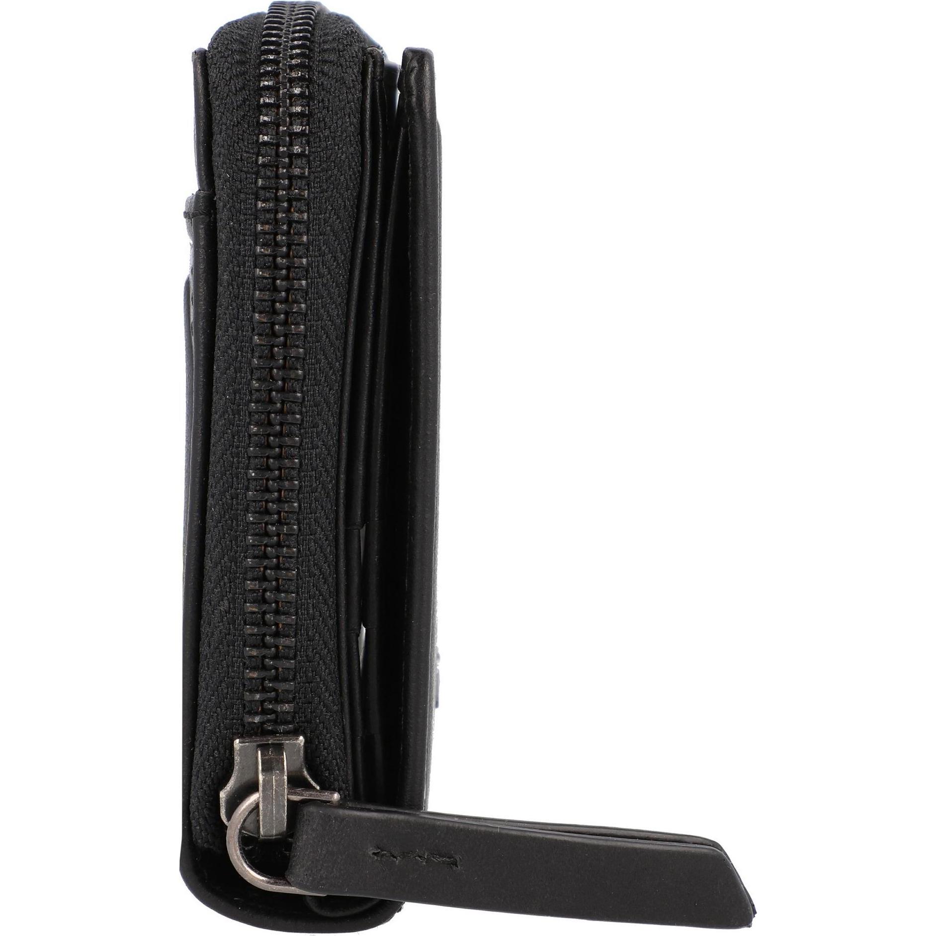 Thumbnail - Police, Damen, Portemonnaie, PT16-10368 Geldbörse Leder 12 cm, Schwarz