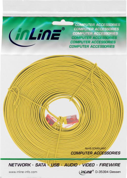 Produktbild InLine Patchkabel flach (U/UTP, CAT6, 10 m)