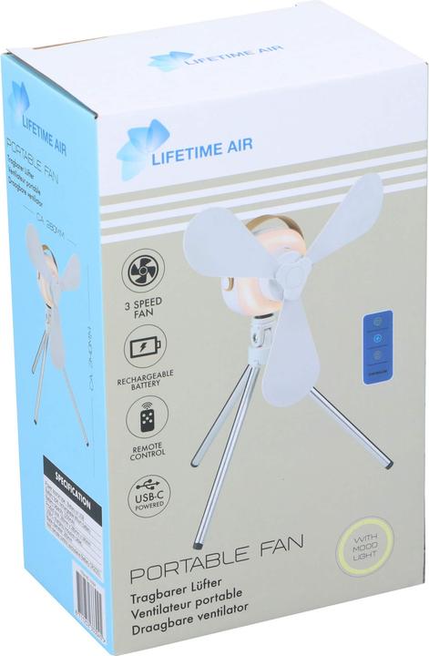Image du produit Lifetime Air Ventilateur de table USB 12cm 2000mAh