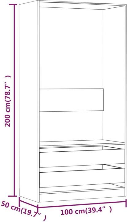 Immagine prodotto vidaXL Morgen (100 x 50 x 200 cm)
