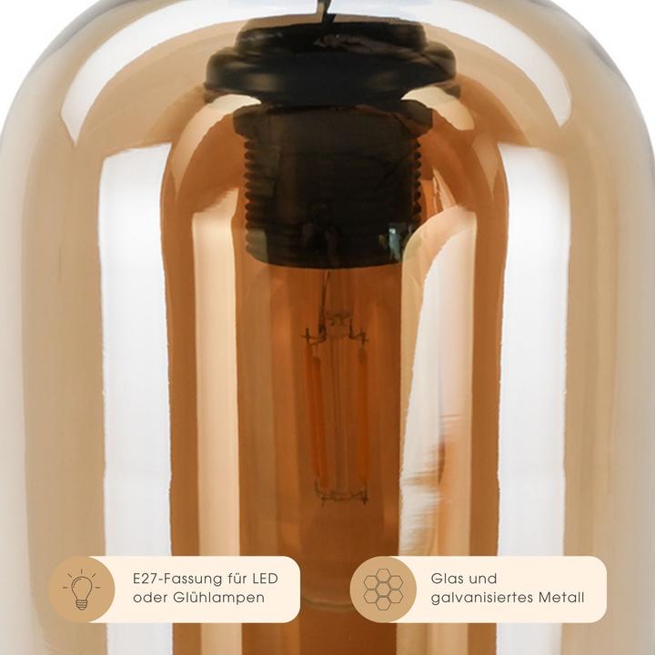 Actual product image Hermex Skandinavische Glas-Hängelampe (E27)