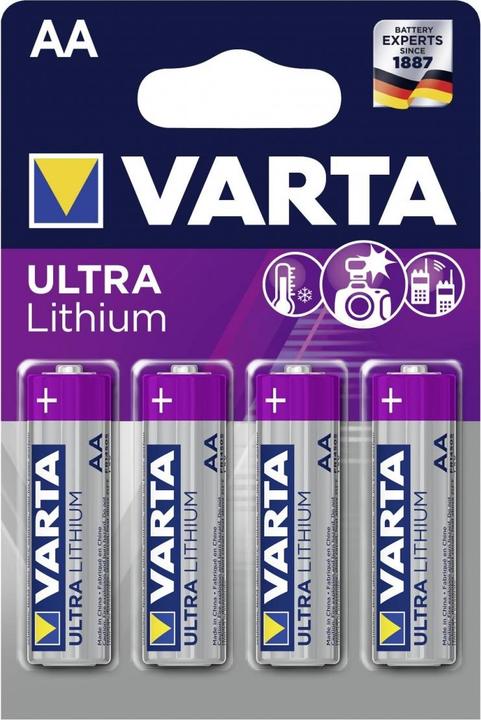 Produktbild Varta ULTRA Lithium (4 Stk., AA / LR6 / LR06 / Mignon / R6 / R14505, 3000 mAh)