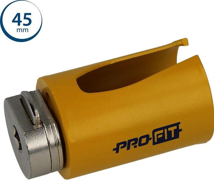 Actual product image Pro-Fit Hole saw for all wood-based materials Masonry and plaster Depth 52 mm ø45 mm (45 mm)