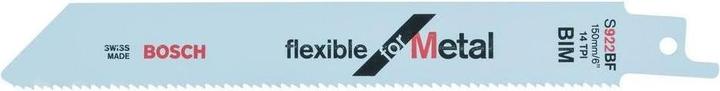 Bosch Professional Zubehör Sabre saw blade S 922 BF, Flexible for Metal, pack of 2