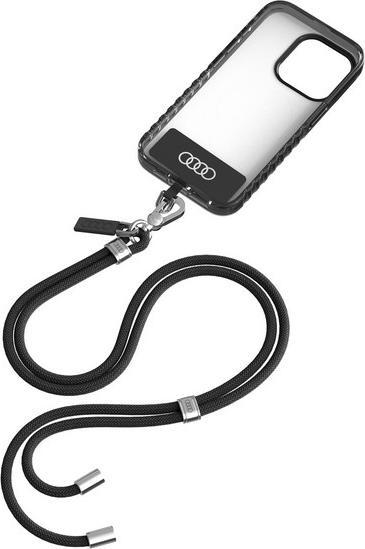 Produktbild Audi uniwersalna smycz do telefonu 120cm 6mm crossbody czarny/black AU-CBL6-R8/D1-BK
