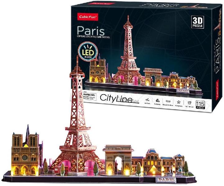 Actual product image Cubicfun 3d Puzzle Paris LED (115 pieces)