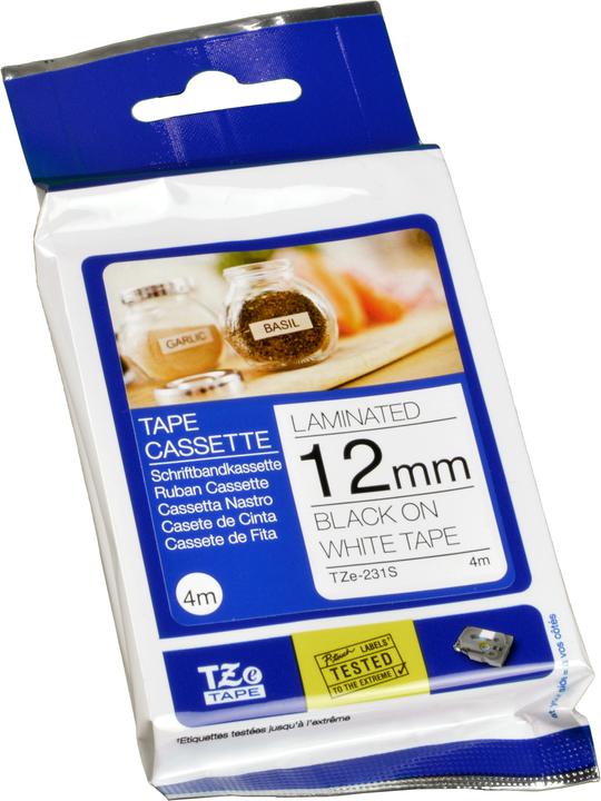 Immagine prodotto Brother TZe-231S (1.20 cm, Nero, Bianco)