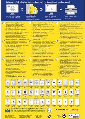 Actual product image Avery Universal labels