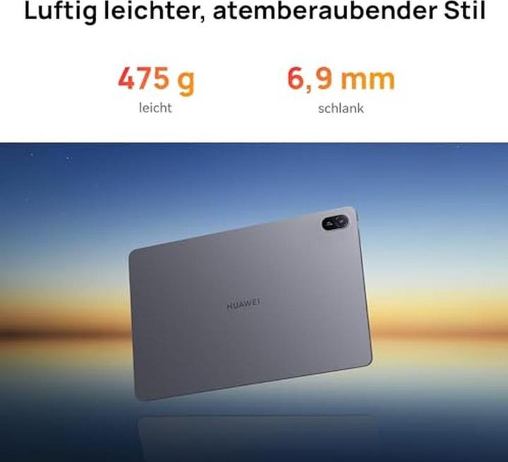 Produktbild Huawei Tablet mit Stift, Eye Comfort Display, langer Akkulaufzeit und Kindermodus (4G, 11", 128 GB, Nebula gray)