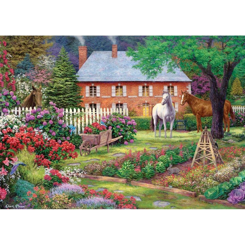 Thumbnail - Lamberth ART PUZZLE Puzzle Garten mit Pferden 1500 Teile (1500 Teile)