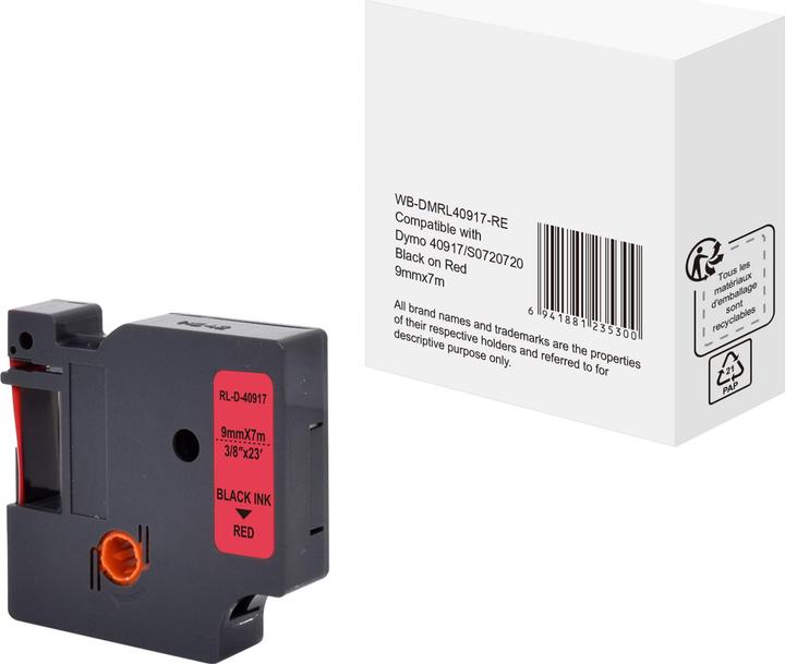 Produktbild Markenlos Schriftband 5DY40917-WT ABS Schwarz (0.90 cm, Schwarz)