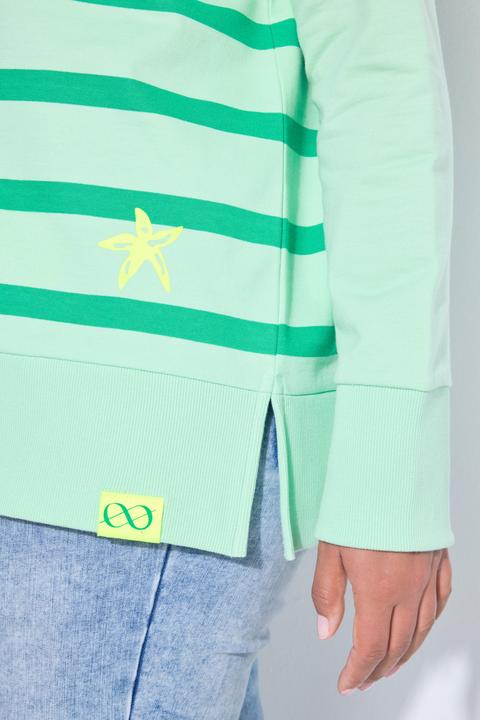 Produktbild Laurasøn Ringelsweatshirt, Langarm, Kragen (42)