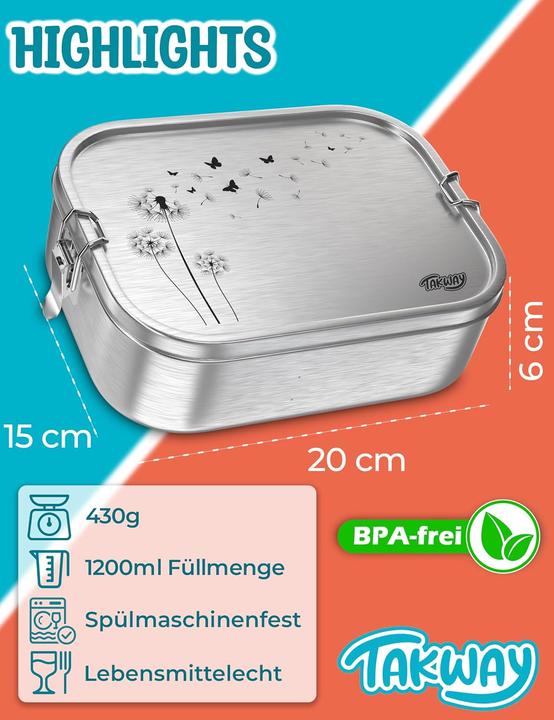 Produktbild Takeway Auslaufsichere Brotdose mit Fächern