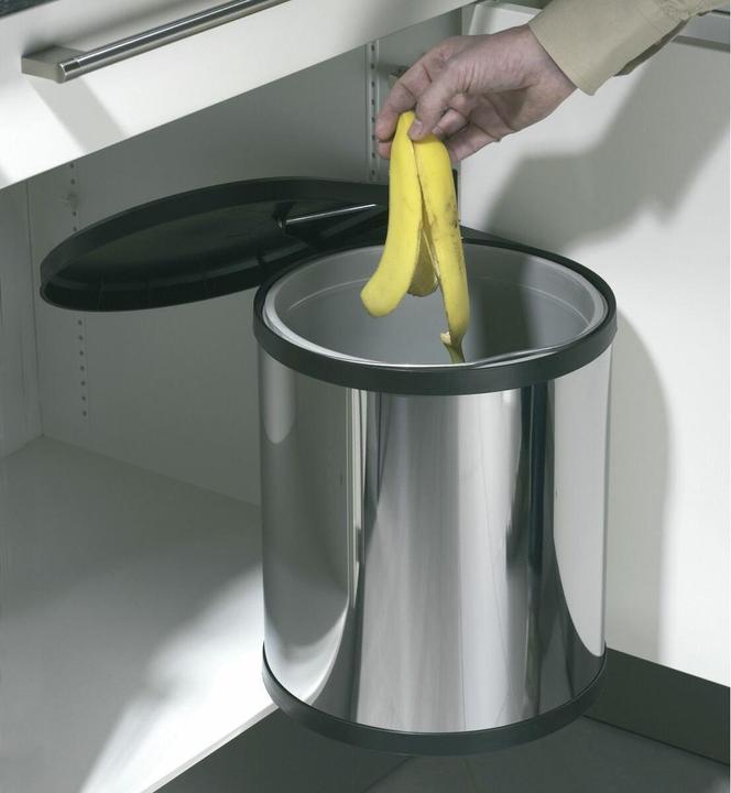 Produktbild Hailo Compact-Box M, Einbau-Mülleimer, 15 ltr, Edelstahl (15 l)