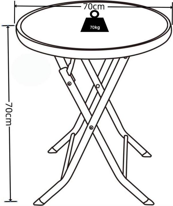 Produktbild VCM Bistrotisch Garten Balkontisch Sonlas (70 cm)
