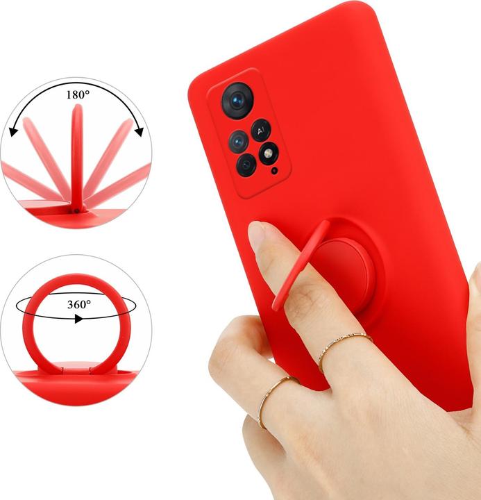 Actual product image Cadorabo TPU Liquid Ring Silicone Case Cover for Xiaomi RedMi NOTE 11 PRO 4G / 5G