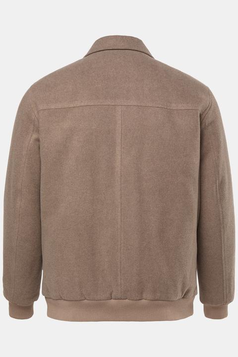 Actual product image JP1880 wool-blend blouson, zip, patch pockets, up to 7 XL (L, XL)