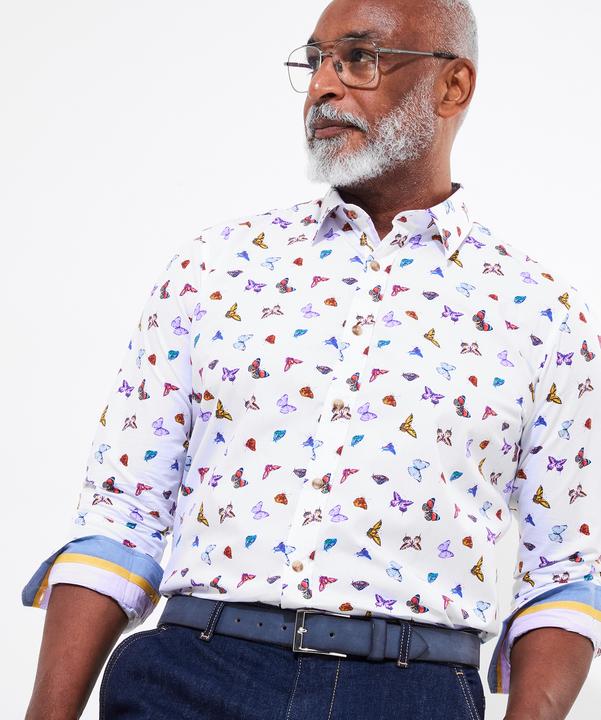 Actual product image Joe Browns Butterfly Print Contrast Trim Shirt (S)
