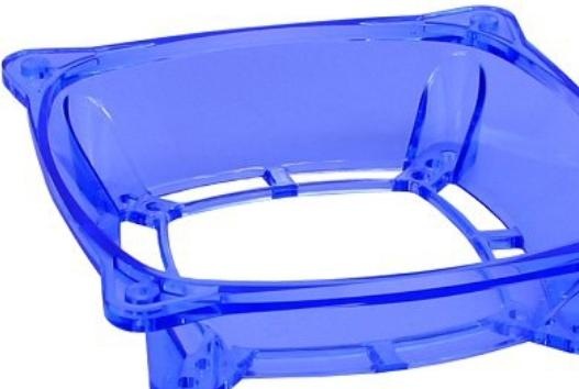 Produktbild InLine Fan-Adapter 120mm auf 70/80/92mm transparent/blue