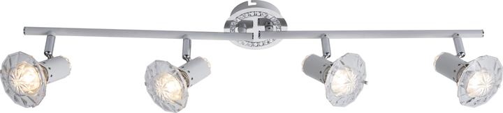 Produktbild Globo LED Strahler NATHANIEL, Metall weiss, Acryl klar, 57303-4 (GU10)