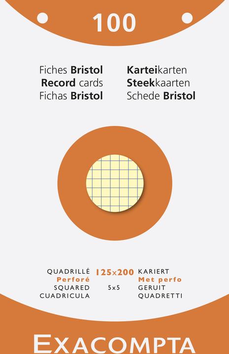 Actual product image Exacompta Index cards (125 x 200 mm, 205 g/m², 100 x)