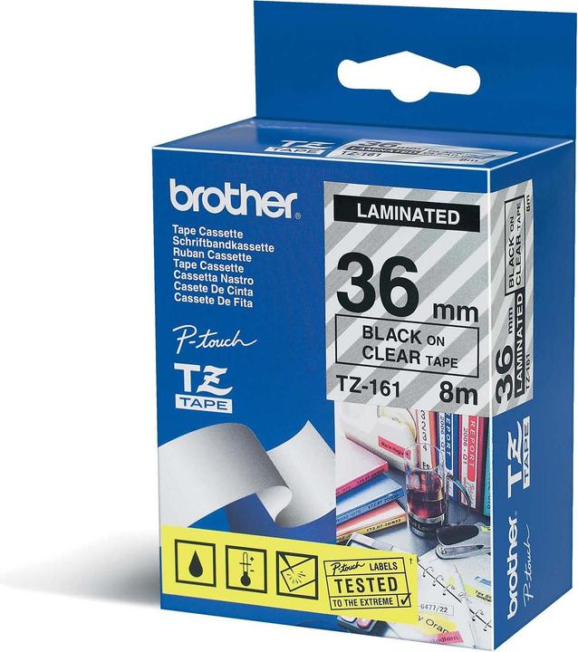 Immagine prodotto Brother Tze-161 (3.60 cm, Trasparente, Nero)